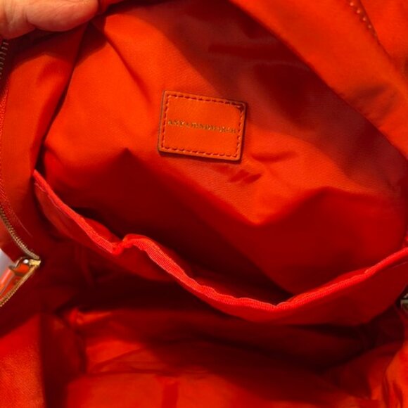 Anya Hindmarch Orange Smiley Happy Winking Face Chubby Small Nylon Backpack main image 7
